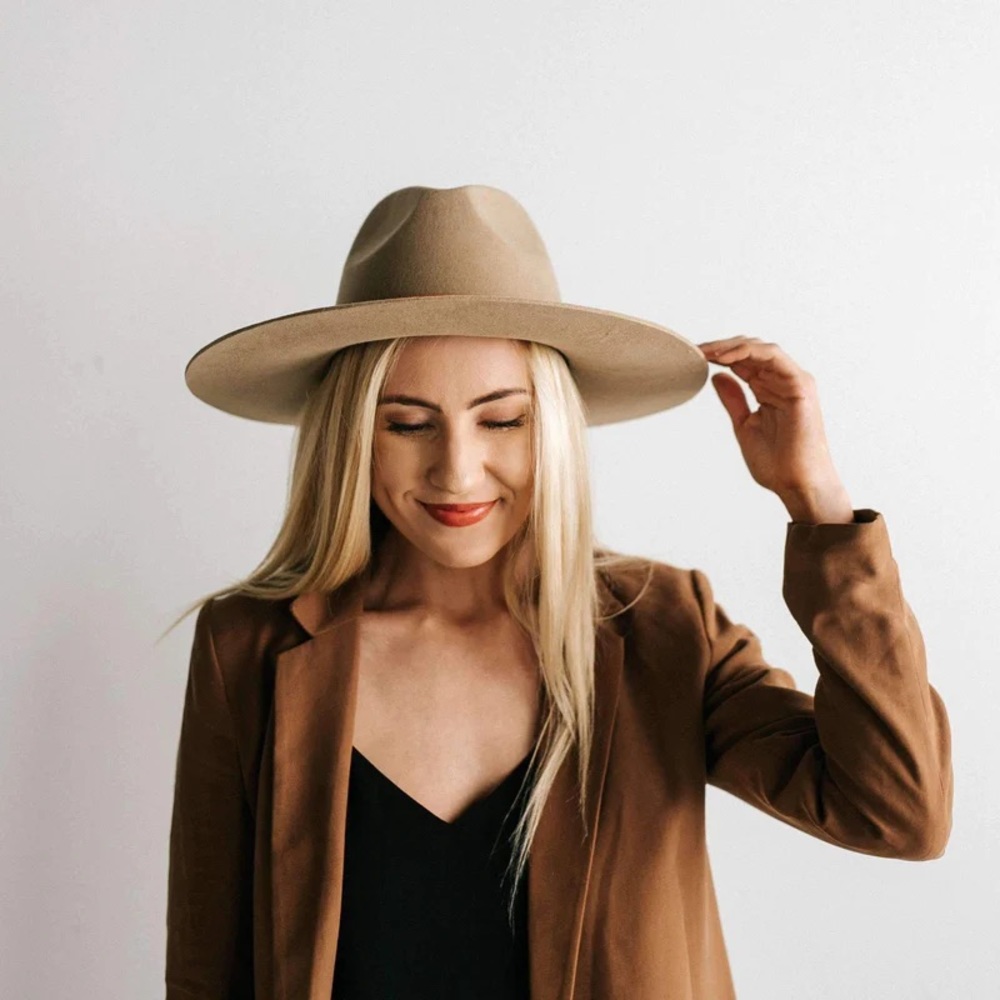 Gigi Pip Emma Wide Brim Fadora Hat-Size 59